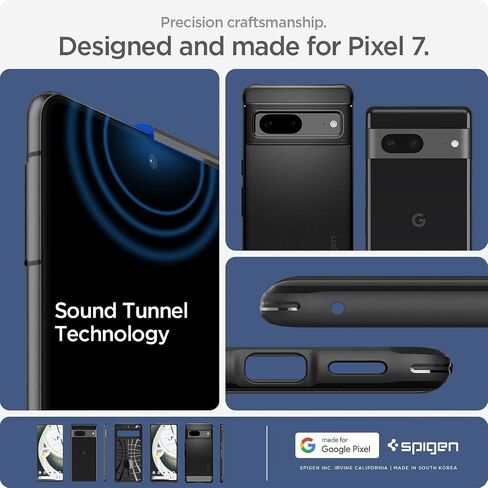 Spigen Rugged Armor Case Compatible with Google Pixel 7 - Matte Black in Saudi Arabia