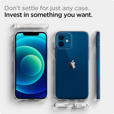 Spigen Ultra Hybrid Designed for Apple iPhone 12 Mini Case (2020). - Crystal Clear in Saudi Arabia
