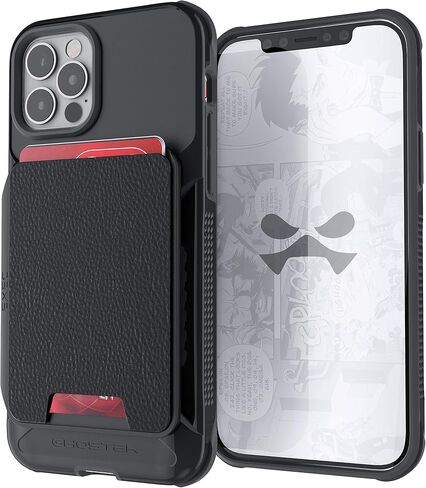 جراب محفظة Ghostek EXEC iPhone 11، حامل بطاقة الائتمان يعمل مع حامل مغناطيسي للسيارة، يمكن فصله بسهولة للشحن اللاسلكي، غطاء هاتف متوافق مصمم لعام 2019 Apple iPhone 11 (6.1 بوصة) (أسود) in Kuwait