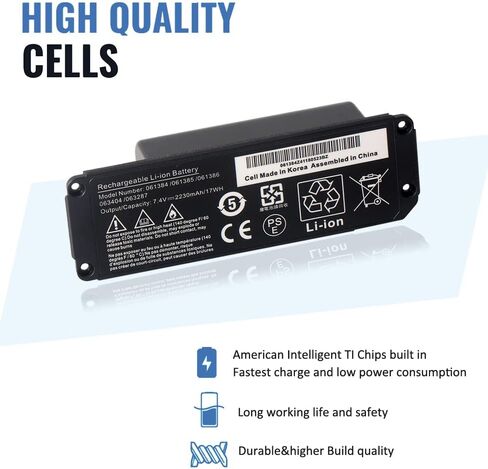 061384 063404 061385 061386 063287 بطارية بديلة لـ Bose Mini 1/Bose Mini One Series 7.4V/17Wh 2330MmAh in Kuwait