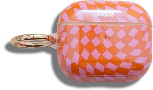 Sonix Case for Airpods Gen 3 - Checkmate - Pink/Orange in Saudi Arabia