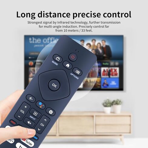 URMT26CND002 Replace Remote Control fit for Philips Google TV 50PUL7672/F7 50PUL7552/F7 643PUL7652/F7 65PUL7552 75PUL7552/F7 5PUL7552/F7 43PUL7672/F7 65PUL7672/F7 55PUL7672/F7 （No Voice Function） in Saudi Arabia