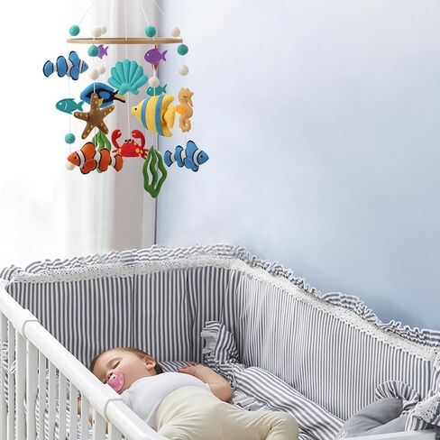 Woodland Mobile for Crib - A Gender Neutral Woodland Crib Mobile with Stars Trees Clouds and Animals for a Forest or Hunting Theme in Saudi Arabia