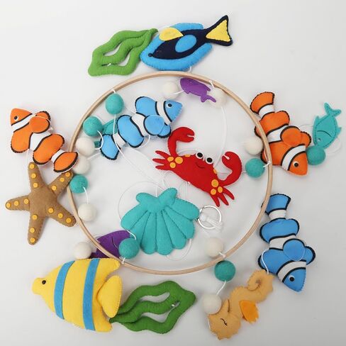 Woodland Mobile for Crib - A Gender Neutral Woodland Crib Mobile with Stars Trees Clouds and Animals for a Forest or Hunting Theme in Saudi Arabia