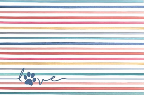 Abode Homeewares Love Stripes Pet Placemat, 11.5"x19" in Saudi Arabia