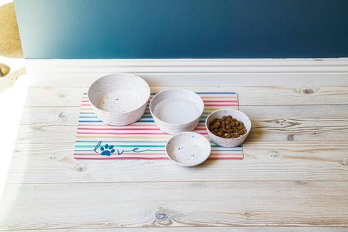 Abode Homeewares Love Stripes Pet Placemat, 11.5"x19" in Saudi Arabia