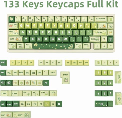 GEKUCAP Custom Keycaps, 143 Keys Milk Rabbit Keycaps, PBT Cherry Profile Keycaps, Dye Sublimation Blue and White Keycaps Full Set Fit for Any Cherry Mx Switches Gaming Mechanical Keyboard in Kuwait