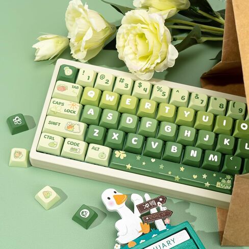 GEKUCAP Custom Keycaps, 143 Keys Milk Rabbit Keycaps, PBT Cherry Profile Keycaps, Dye Sublimation Blue and White Keycaps Full Set Fit for Any Cherry Mx Switches Gaming Mechanical Keyboard in Kuwait