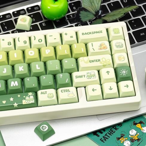 GEKUCAP Custom Keycaps, 143 Keys Milk Rabbit Keycaps, PBT Cherry Profile Keycaps, Dye Sublimation Blue and White Keycaps Full Set Fit for Any Cherry Mx Switches Gaming Mechanical Keyboard in Kuwait