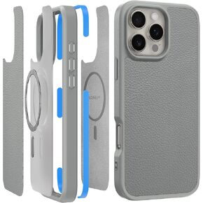 LONLI 2.0 - for iPhone 16 Pro Case - The Toughest Walnut Wood Magnetic Protective Phone Cover - [360° Shock-Absorbent Bumper and Inner TPE Frame] - [Compatible with Magsafe] - American Walnut Wood