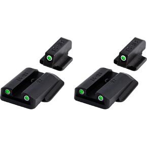 TruGlo Tritium Compact Pro Glow in The Dark Day and Night Handgun Sight with Focus Lock Ring for Ruger LC9, 9S, and 380 Pistol Sights (2 Pack)