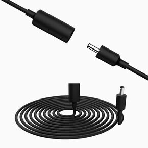 10ft Power Extension Cable for Echo Pop and Echo Dot (3rd Gen),Echo Dot (4rd Gen), Echo Dot (5rd Gen)，Echo Show 5(2nd Gen),Prevents loosening，Prevents Electric Shock，IP53 Waterproof (Black)