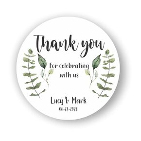 Wedding Stickers ● Thank you for Sharing with us Label ● Eucaliptus Wedding Label ● Greenery Botanical Wedding Sticker ● Anniversary Stickers ● Fall Party Labels ● Set 40 Labels
