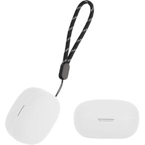 kwmobile Case Compatible with Anker Soundcore P20i Case - Silicone Cover Holder for Earbuds - White
