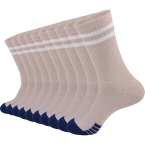 GKX Men's Cotton Athletic Moisture Control Heavy Duty Work Boot Cushion Crew Socks Multi Pack