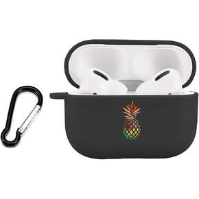 JOYLAND Black Case Cover for AirPods Pro/Keychain Ring Carabiner Clip, Couple Case Wireless Earphone Case Smooth Anti-dust Flexible Silicone Protective Cover Soft Skin Lover Case Hand in Hand