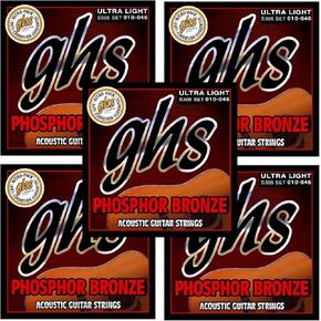 GHS Strings S305 Phosphor Bronze Acoustic String Set Ultra Light Set (010-046)
