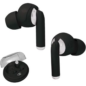 GabbaGoods TrueBuds Chrome Wireless Earbuds, Bluetooth 5.3, 20Hrs Playtime, LED Power Display Charging Case,Touch Control, Voice Assisstant Compatible, Comfortable Secure Fit, Long Distance Connection