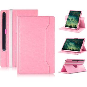 Case for Samsung Galaxy Tab S10 Plus/S9 FE Plus/S9 Plus 12.4/S8 Plus 5G/S7 Plus/S7 FE Tablet,Multi-Angle Viewing Protective Cover with Pocket,Handstrap and Pen Holder,Auto Wake/Sleep,Black
