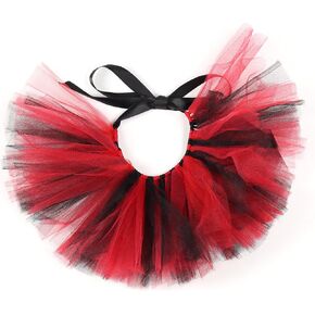 Team Spirit Tulle Tutu for Medium Dogs, Handcrafted in USA, Red and Black