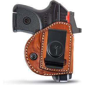 4 in 1 Multi Position IWB/OWB Leather Holster Optic Ready. Leather Gun Holster for Most 380's, Small Frames Pistols 2.75", Keltec. Concealed Carry Gun Leather Holster for Pistols by Tagua Gunleather