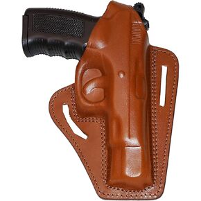 CZ 75 Leather Holster, 2 Slot Pancake OWB Leather Holster Thumb Break Right Hand Handmade!