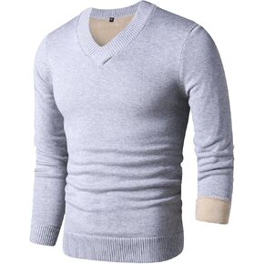 LTIFONE Sweaters for Men, Mens V Neck Sweater Slim Fit Comfortably Knitted Long Sleeve Casual Business Pullover Dress Sweater