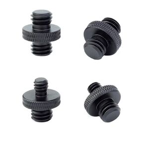 4PCS Camera Tripod Thread Adapter Screw, 3/8'' Male to 3/8'' Male 1/4'' Male Threaded Tripod Screw Adapter, Double Head Mounting Thread Converter for Tripod Stand Photography Camera Accessories