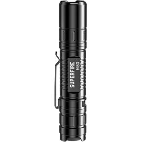 SuperFire MI80-S EDC Flashlight Torch 5 Modes Portable Tactical Flashlight Camping Outdoor Lighting (15, Watts)