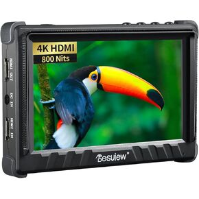 Desview P5II Camera Field Monitor, 5.5 inch Touch Screen Camera Monitor 4K HDMI with 3D Lut Full HD 1920x1080 IPS Waveform VectorScope Peaking Focus 8V DC Input Output for DSLR Camera