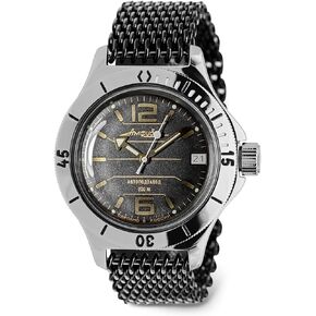 VOSTOK | Classic Amphibian Automatic Self-Winding Russian Diver Wrist Watch | WR 200 m | Amphibia 120697 | Fashion | Business | Casual Men's Watches in Kuwait