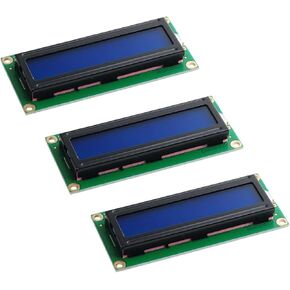 3 قطعة وحدة عرض LCD 1602 مع إضاءة خلفية زرقاء 51 لوحة تعليمية LCD1602 16x2 LCM أحرف AIP31066 لاردوينو راسبيري بي in Kuwait