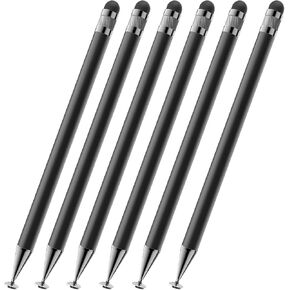 Skypia 6 Pack Stylus Pen for Touch Screen Suitable for iPhone/Andrioid Tablet/ipad (Silver)