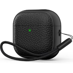R-fun for Airpods 4 Generation Case,Soft Leather Drop Protection Cover for Men and Women with Lanyard and Cleaner Kit, Compatible with Apple Latest Airpods 4th Gen(USB-C)(2024)-Purple