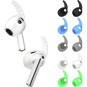 [5 Pairs] Ear Hooks Covers for Samsung Galaxy Buds 3, Anti-Slip Sport Ear Tips Covers Silicone Wingtip Anti Scratches Eartip Galaxy Buds 3 Earbuds Accessories -Black