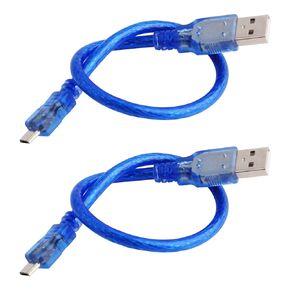 2PCS Micro-USB Cable Fast Charging Cords Data Transfer Cable 30cm for Android-Phone Micro-USB Port ESP32 ESP-32 Project