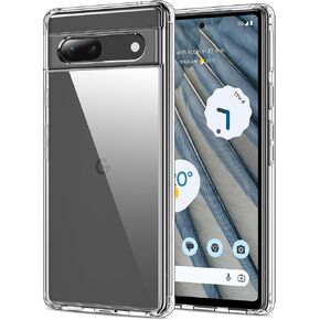 HOOMIL for Google Pixel 6A Case Clear [Anti-Yellowing] Anti-Scratch Transparent Hard Back and Soft Edge [Military Grade Drop Protection] Shockproof Phone Cover - Crystal Clear