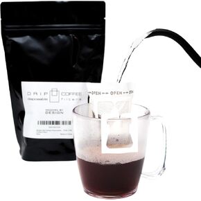 Modern By Design Pack of 100 Premium Single Serve Food Grade Disposable Hanging Ear Drip Filter Bag, Portable use for the home, outdoor, travel, camping, office, and on the go (100, Coffee Filter)