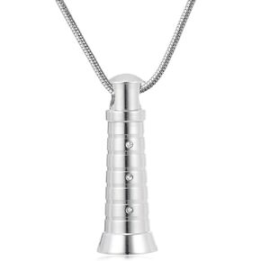Cremation Ashes Necklace Lighthouse Urn Ashes Vial Holder Keepsake Jewelry Remains Memorial Locket