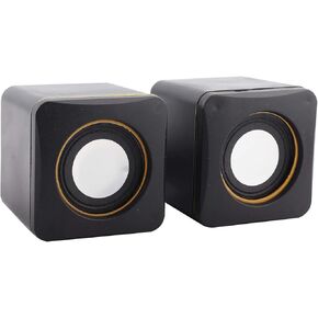 Goshyda Desktop Speaker, USB Powered Stereo Wired Speaker System with 3.5 mm Audio Plug to Connect to Laptop, Notebook, Desktop, Computer, 2.5W + 2.5W Output(Dual Track)