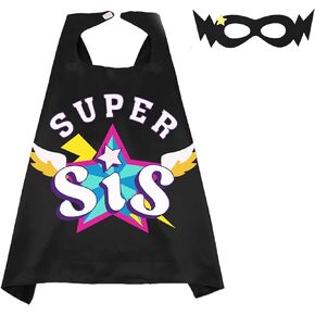 D.Q.Z Superhero-Capes and Masks for Kids, Big Sister Gifts for Girls' Role Play New Sibling Birthday Halloween Party