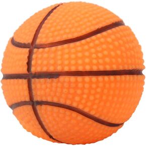 Zerodis Dog Squeaky Toy, Rubber with Sound Cute Ball Shape Chewing Squeaky Toy Pet Dog Squeaker Ball for Puppy Small Pets Dog (Basketball)