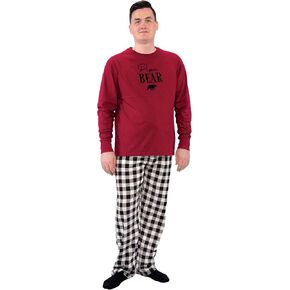 Touched by Nature Unisex Holiday Pajamas, Bear Men, Men Medium