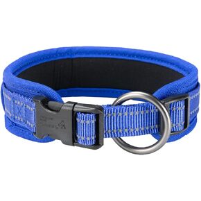 EXCELLENT ELITE SPANKER Classic Dog Collar PU Material Pet Collar with Buckle Adjustable for Small Medium Large Dogs Walking Training Black Red Blue(Purple-L)