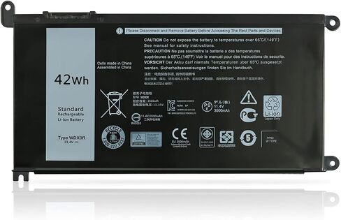 WDX0R 42Wh 11.4V بطارية كمبيوتر محمول لديل انسبايرون 15 5000 7000 5378 7368 7378 5565 5567 5568 5578 7569 7579 5765 5767 3379 سلسلة ديل انسبايرون 13 5378 5379 5570 7 000 سلسلة in Kuwait