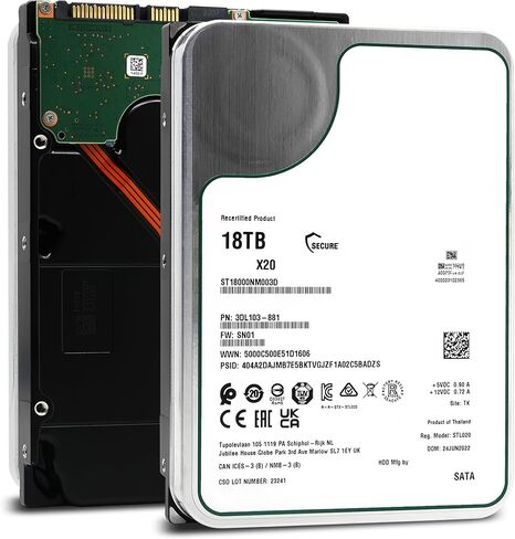 Water Panther WP X20 18TB 7200 RPM 512e SATA 6Gb/s 3.5" Enterprise Hard Drive - WPST18000NM003D (Renewed) in Saudi Arabia