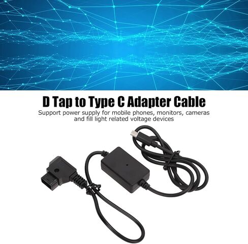 KIMISS D-Tap إلى USB-C كابل الطاقة D الحنفية ذكر لتنظيم 5 فولت USB نوع C إخراج كابل الطاقة للهاتف المحمول كاميرا مراقبة ملء الضوء in Saudi Arabia