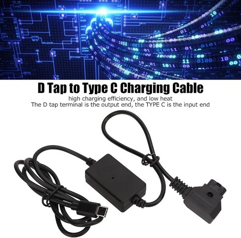 KIMISS D-Tap إلى USB-C كابل الطاقة D الحنفية ذكر لتنظيم 5 فولت USB نوع C إخراج كابل الطاقة للهاتف المحمول كاميرا مراقبة ملء الضوء in Saudi Arabia