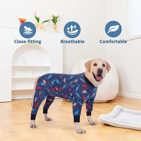 Dog Onesie After Surgery Recovery Suit Anti Shedding Bodysuit Wounds Female Male Dog Neuter Spay Onesie E-Collar & Cone Alternatives Postoperative Shirt Dog Pajamas(Large) in Saudi Arabia