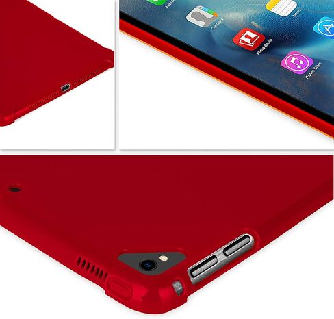 KIQ Case for iPad 9.7 5th 6th Gen, TPU Skin Protection Anti Slip Lightweight Cover for Apple iPad 9.7 2017/2018 5th & 6th Generation Air 1 2 Pro 9.7 [Red] in Kuwait